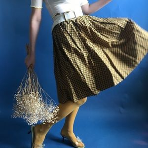 Vintage 1950s Print Cotton print Swing Skirt